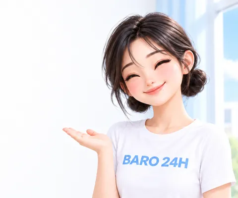 휴대폰을 보며 미소 짓는 여성 3D 인물
